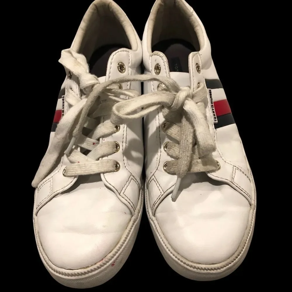 Tommy Hilfiger White‎ Leather Sneakers